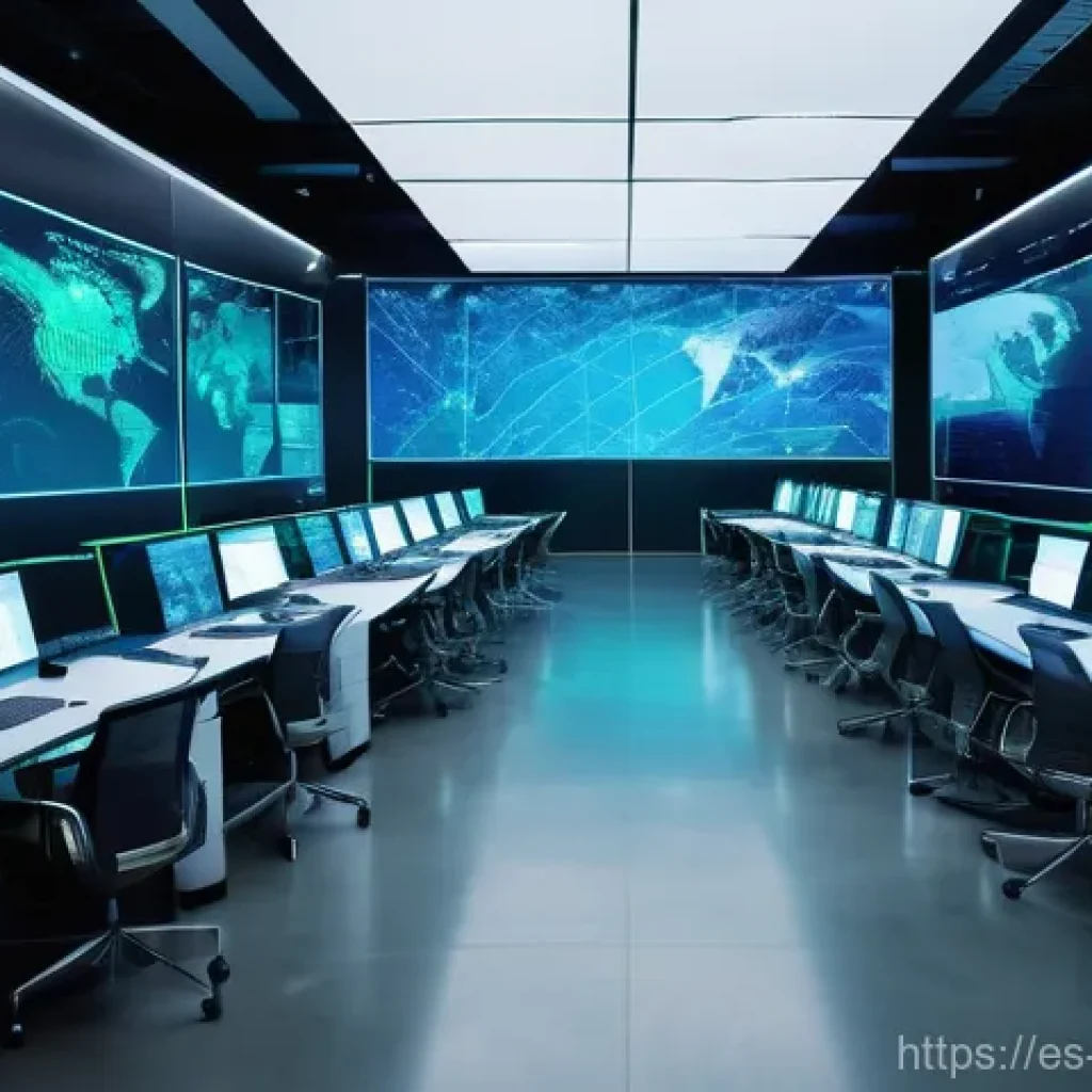 빅데이터 프로젝트의 데이터 수집 기법 - **Prompt 1: Real-Time Global Data Flow and Analytics Center**
"An intricate, wide-angle shot of ...